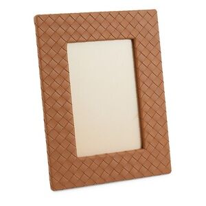 Bottega Veneta Tan Intrecciato Woven Leather Frame 5x7